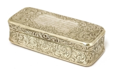 A Victorian silver snuff box