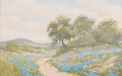 Vivian Love (1908-1982), Bluebonnets, oil on canvas
