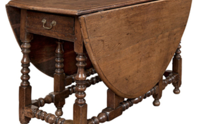 William and Mary Oak Drop-Leaf Table