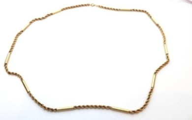14K gold necklace, L- 72 cm. W-...