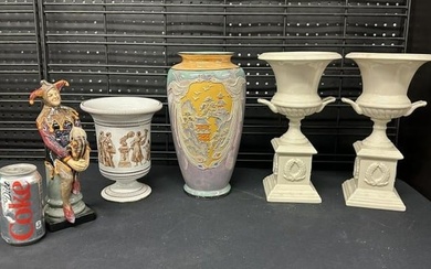 (5) pcs. Decorative porcelains and ceramics lot, from estate in Chester, N.Y. ( all in very nice