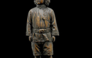 A bronze figure of Tsarevich Aleksei