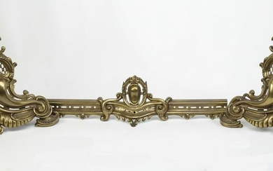 Louis XV style gilt bronze chenet set