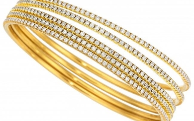 55043: Diamond, Gold Bracelets, Tiffany & Co. The bang