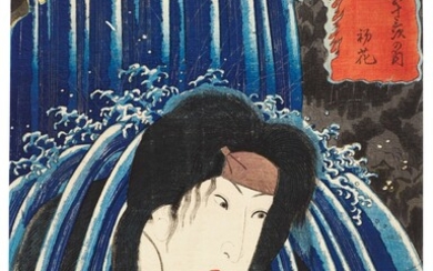 UTAGAWA KUNISADA (1786–1864) HAKONE: THE ACTOR IWAI HANSHIRO VI AS HATSUHANA EDO PERIOD, 19TH CENTURY