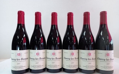 6 bouteilles de " Chorey les Beaune Bourgogne... - Lot 43 - Enchères Maisons-Laffitte