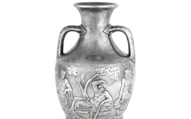 A Victorian silver replica of the Portland vase