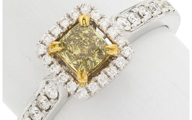 74043: Colored Diamond, Diamond, White Gold Ring Stone