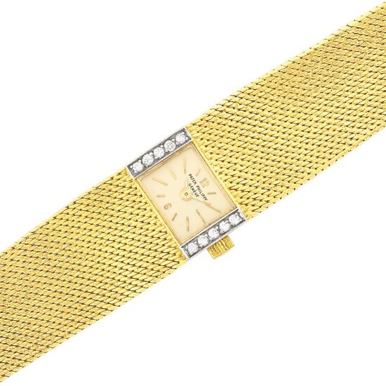 Patek Philippe, Gold and Diamond Mesh Wristwatch, Ref. 3319/1