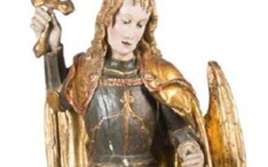 Saint Michael. Carved, gilded and polychromed wooden