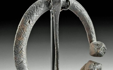 9th C. Viking Bronze Belt Buckle, ex Royal Athena