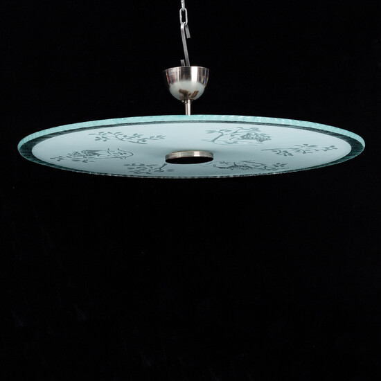 A 1940's Swedish Modern ceiling lamp