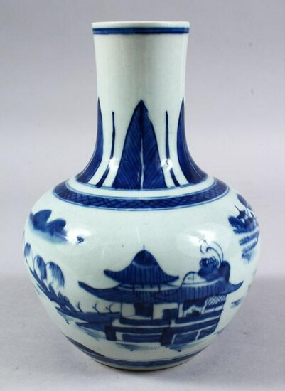 A 19TH CENTURY CHINESE EXPORT CANTON BLUE & WHITE