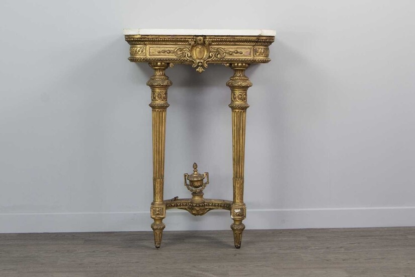 A 19TH CENTURY FRENCH GILT-WOOD PIER TABLE