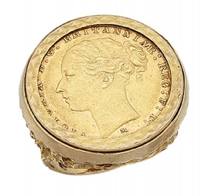A 9ct gold mounted Victoria young head...