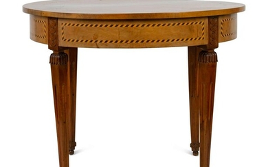 A Baltic Neoclassical Style Satinwood and Ebony Inlaid