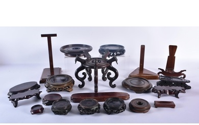 A COLLECTION OF 19TH/20TH CENTURY CARVED HARDWOOD STANDS Lat...