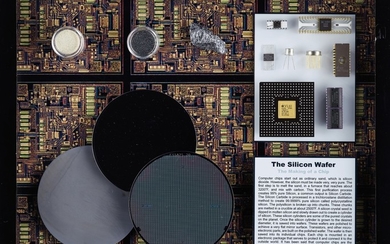 A COLLECTION OF FRAMED MICROCHIPS