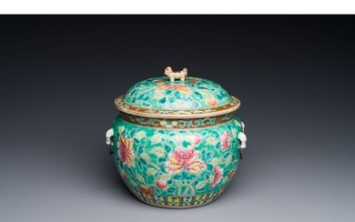 A Chinese famille rose 'kamcheng' bowl and cover for the Str...