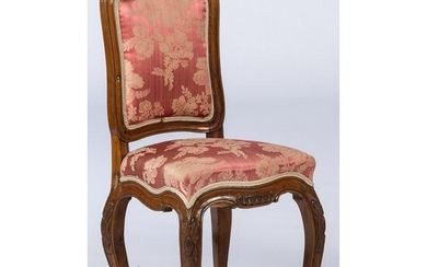 A Continental Carved Mahogany Side Chair
