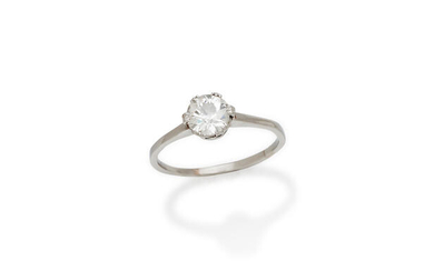 A Diamond single-stone ring