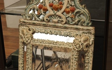 A FRENCH REPOUSSE MIRROR, 59 CM HIGH, LEONARD JOEL LOCAL DELIVERY SIZE: SMALL