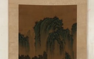 A Fabulous Chinese Ink Painting Hanging Scroll By Qiu Ying