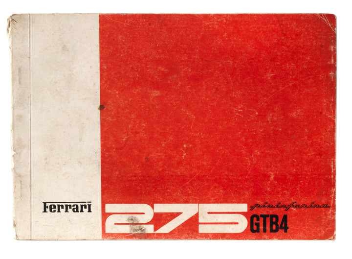 A Ferrari 275 GTB4 Pininfarina spare parts catalogue, 1967