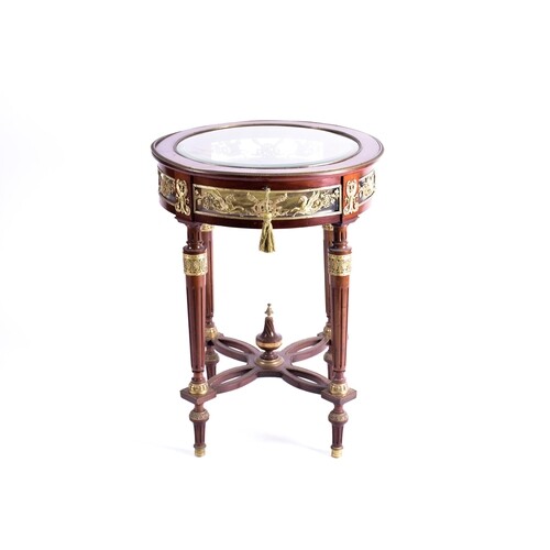 A French Empire style circular bijouterie table, early 20th ...