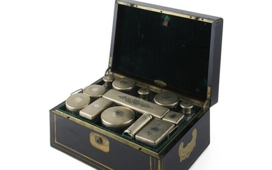 A French coromandel dressing table box