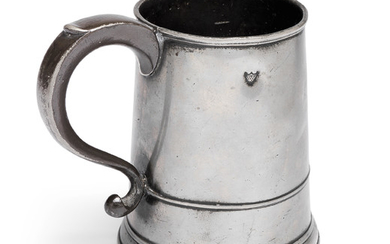 A George II pewter mug, Devon, circa 1735
