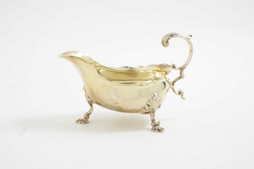 A George II silver sauce boat, by James Morison