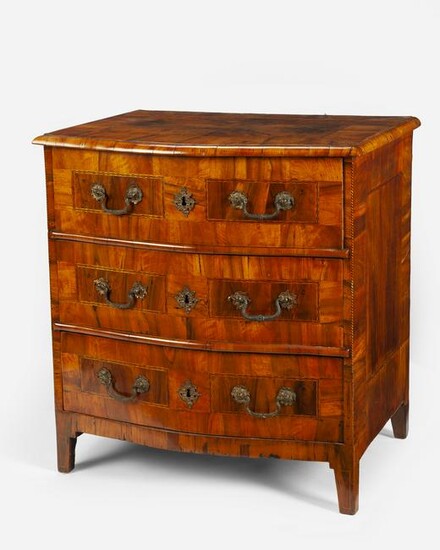 A German Baroque-style marquetry chest