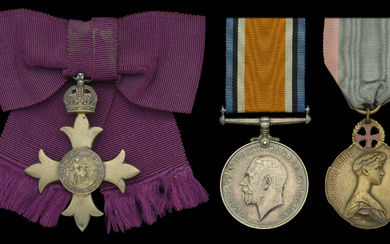 A Great War O.B.E. group of three awarded to Mabel C. Carmichael-Walker,...