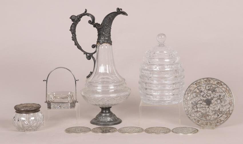 A Group of Glass, Some Silver Elements