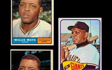 A Group of Three 1960s Topps Willie Mays Baseball
