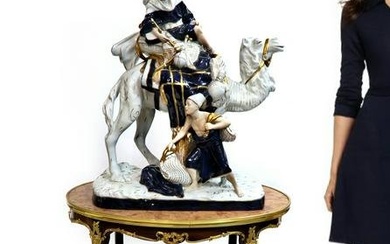 A Large Orientalist Royal Dux Porcelain Figurine