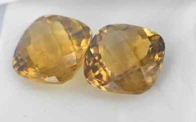 A PAIR OF LOOSE CITRINES