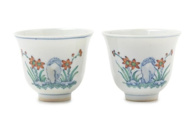 A Pair of Doucai Porcelain
