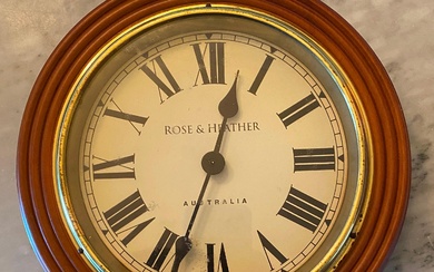 A Rose & Heather, Australia Timber Wall Clock