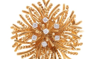 A Tiffany & Co. Star Burst Diamond Brooch