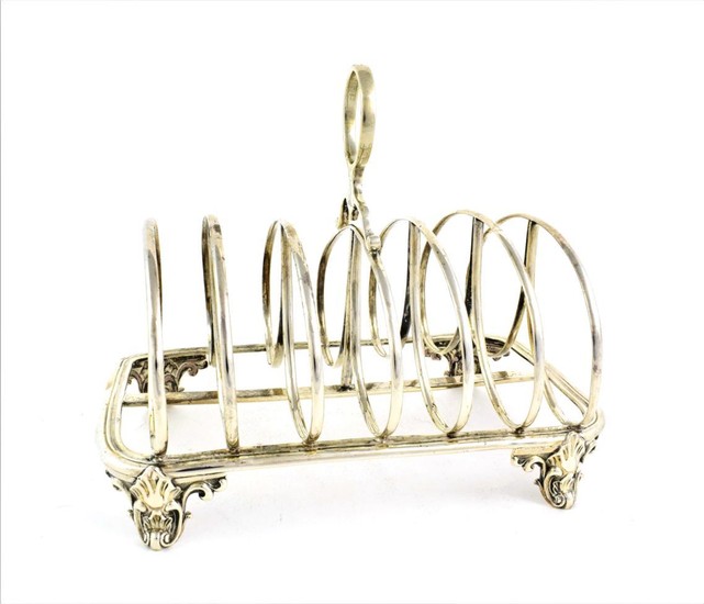 A William IV Silver Toast-Rack, Maker's Mark Worn, Possibly Reily...