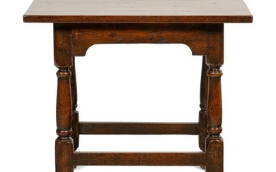 A William and Mary Style Oak Side Table