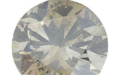 A brilliant-cut 'fancy brown yellow' diamond, weighing 3cts.