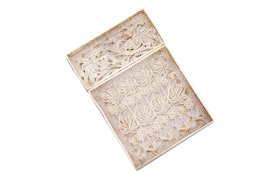 A filigree silver card case