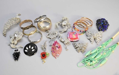A large collection of various pieces of costume jewellery
