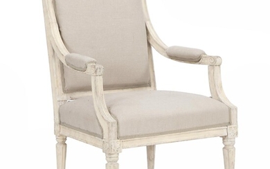 A large painted Gustavian armchair. Unsigned. Stockholm, late 18th century. – Bruun Rasmussen Auctioneers of Fine Art