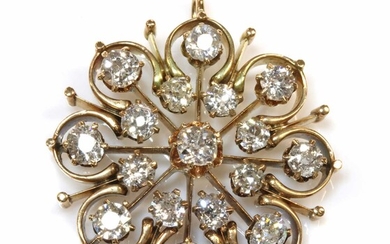A late Victorian diamond set pendant