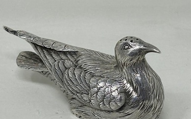 A novelty Dutch silver box, in the form of a game bird, impo...