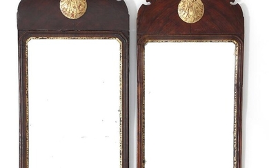 NOT SOLD. A pair of George II mahogany mirors. England, mid 18th century. H. 85 cm. W. 41 cm. – Bruun Rasmussen Auctioneers of Fine Art